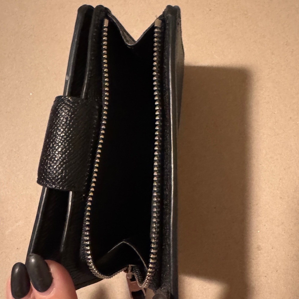 Coach Textured Black Leather Bifold Wallet - Picture 3 of 5